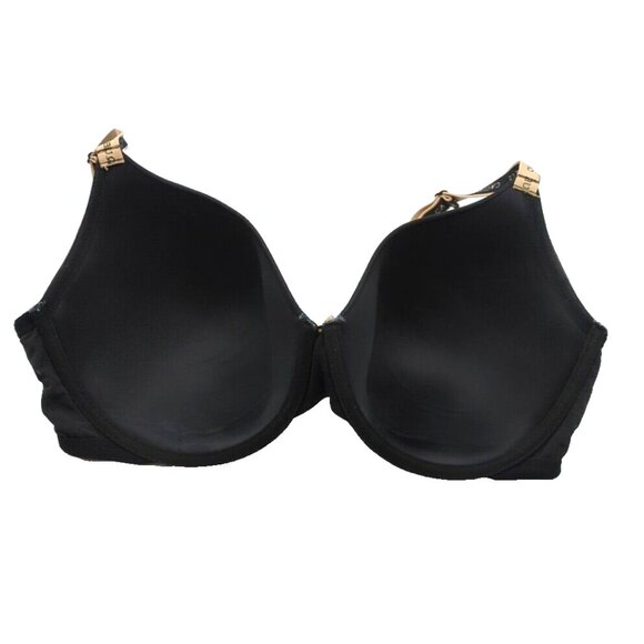 Cacique Lane Bryant Womens Smooth T Shirt Bra Lined U/W Straps 46D Black - Picture 6 of 7